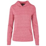 Ladies Fitness Lightweight Hooded Sweater - Red