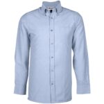 Mens Long Sleeve Oxford Shirt - Light blue