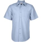 Mens Short Sleeve Oxford Shirt - Light blue