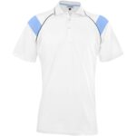 Mens Score Golf Shirt - White light blue