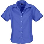 Ladies Short Sleeve Aspen Shirt - New blue