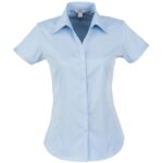 Ladies Short Sleeve Metro Shirt - Light blue