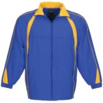 Unisex Splice Track Top - Royal blue yellow