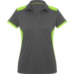 Ladies Rival Golf Shirt - Grey lime